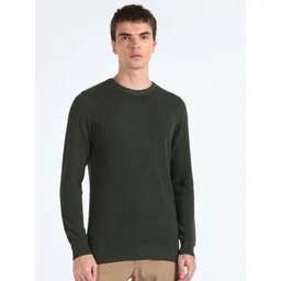 Flying Machine Ribbed Pure Cotton Pullover Sweater-picture-11