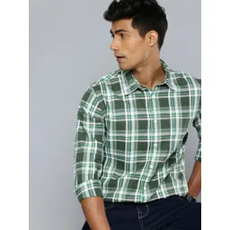 Flying Machine Slim Fit Checked Pure Cotton Casual Shirt-picture-40