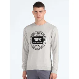 Flying Machine Typography Printed Round Neck Pullover-picture-22