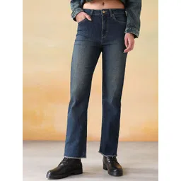 Flying Machine Women Straight Fit High-Rise Light Fade Stretchable Jeans-image-24