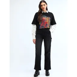 Flying Machine Women Straight Fit High-Rise Stretchable Jeans-image-8