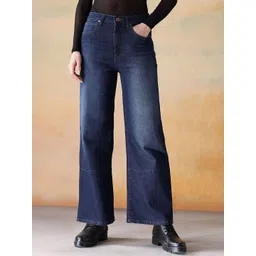 Flying Machine Women Wide Leg High-Rise Light Fade Stretchable Jeans-picture-33