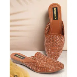 FLYING&SAM Women Embellished Mules Flats-picture-11