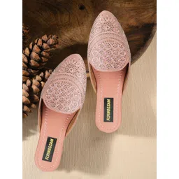 FLYING&SAM Women Embellished Mules Flats-picture-24
