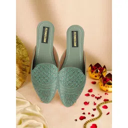 FLYING&SAM Women Embellished Mules Flats-picture-38