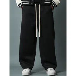 FLYNOFF Men Relaxed Loose Fit Easy Wash Trousers-picture-19