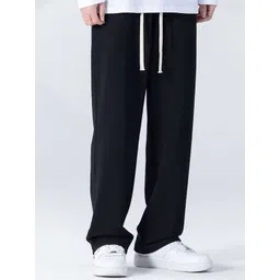 FLYNOFF Men Relaxed Loose Fit Mid-Rise Trousers-picture-18