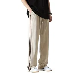 FN3 Men's Cotton Blend Cargo Track Pants – Loose Fit Joggers for Men | Korean Style Travel & Lounge Wear with Pockets-picture-39