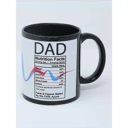 FNP Black Ceramic Dad Qualities Personalised Mug (325ml) image 4