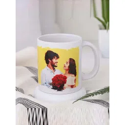 FNP Multicolor Ceramic Personalized Special Couple Mug (325ml) image 1