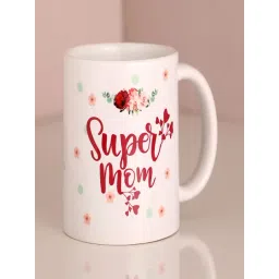 FNP Multicolor Ceramic Printed Cute Super Mom Mug (325 ml)-picture-21