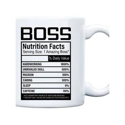 fnp White & Black Star Boss Appreciation Printed Ceramic Glossy Mug 325 ml-picture-28