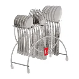 FnS Madrid Silver Stainless Steel Cutlery - Set of 24-picture-45