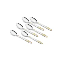 FnS Magna Silver & Gold Stainless Steel Dinner Spoon - Set of 6-picture-12