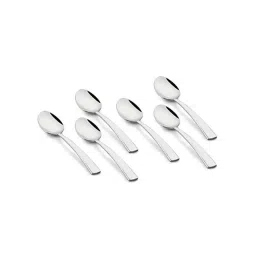 FnS Solo Silver Stainless Steel Dinner Spoon - Set of 6-picture-20