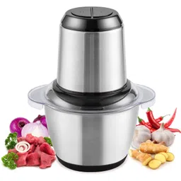 fobixen Electric Food Chopper, 2L 8-Cup Stainless Steel Bowl Kitchen Mini Food Processor for Meat Vegetables Fruits or Nuts, 700w 4bi-Level Blades Meat Grinder Blender, Fast & Slow 2 Speeds Electric Vegetable & Fruit Chopper Electric Vegetable & Fruit Chopper-picture-35
