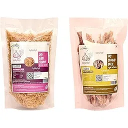 Fofizon Dry Fish Seafood | Combo of Sundried Tiny Baby Shrimp Jawla 100g + Dry Bombay Duck Bombil 100g | (For Human Consumption) Pack of 2-picture-19