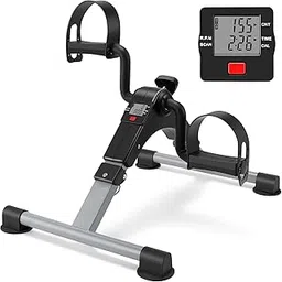 Folding mini Exercise Bike Portable Pedal Exerciser Desk Bike with LCD Displays for Arms and Legs Low Impact Exercise-picture-30
