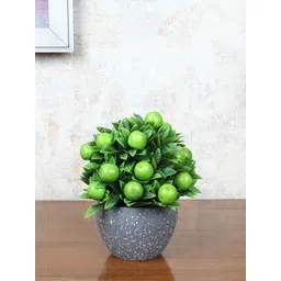 FOLIYAJ Faux Green Apple Plant With Pot-picture-20