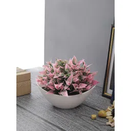 FOLIYAJ Green, Pink & White Artificial Plant With Pot-picture-20