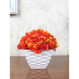 FOLIYAJ Orange Faux Red Apple Plant With Pot-picture-37