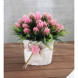 foliyaj Plastic Artificial Pink With Pot Artificial Plants-picture-27