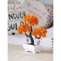 FOLIYAJ White, Brown & Orange Artificial Plant With Pot-picture-13