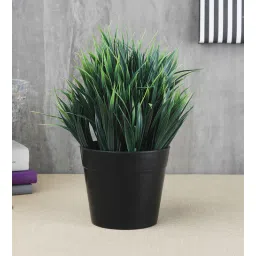 Green Plastic and Polyester Blend Artificial Plant with White Leaves by Foliyaj-picture-13