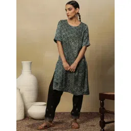 Folksong by W Grey Printed Straight Kurta-picture-19