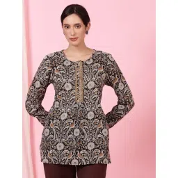 Folksong Black Pure Cotton Printed Top-picture-27