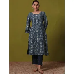 Folksong By W Blue Printed Kurta-picture-28