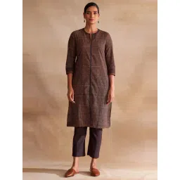 Folksong By W Brown Cotton Printed Straight Kurta-picture-24
