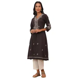 Folksong By W Brown Embroidered Kurta-picture-17