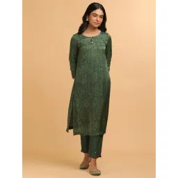 Folksong By W Green Printed A Line Kurta-image-10