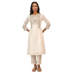 Folksong By W White Embroidered Kurta-picture-33