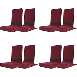 FOM (Friends of Meditation) Back Jack Chair (Maroon, Pack of 8)-picture-33