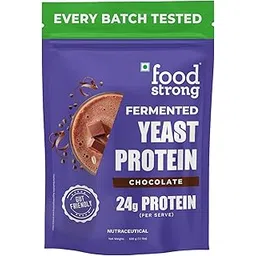 Foodstrong Fermented Yeast Protein - Chocolate | 26g Complete Plant Protein with Probiotics, Digestive Enzymes, & Indian Herbs | Vegan | No Sugar | 500g-image-7