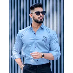 Foomer Men Standard Opaque Striped Casual Shirt-picture-19