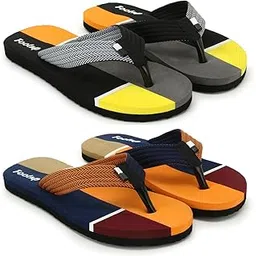 foot up Men’s Flip Flops Pack of 2 | Soft Cushioned Everyday Wear Slippers for Men | Comfortable Fabric Strap & Anti-Slip EVA Sole | Lightweight Indoor Outdoor Chappal-picture-27