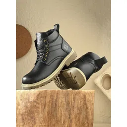 FOOTLOOSE Men Lace Up Comfortable Round Toe Mid-Top Ankle Boots-picture-34