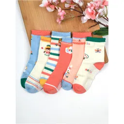 FOOTPRINTS Kids Set Of 6 Patterned Above Ankle Length Socks-picture-10