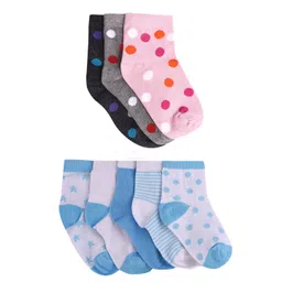 FOOTPRINTS Unisex Kids Pack of 8 Organic Cotton Ankle-Length  Socks-picture-23