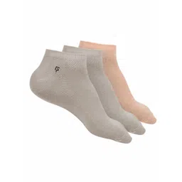 FOOTPRINTS Unisex Pack Of 3 Ankle-Length Cotton & Bamboo Socks-picture-40