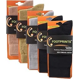 Odour free Organic Cotton & Bamboo Men's Formal Socks - Pack of 5-image-1