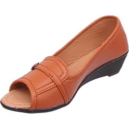 footshez Women's Elegant Fashionable Platform Formal Bellies Shoes (Color-Tan),Size-41-picture-44