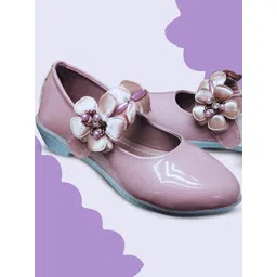 FootStation Girls Purple Canvas Mojaris-picture-30