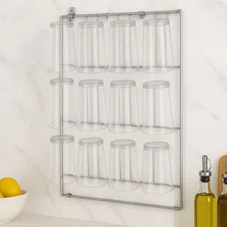 foozocu Stainless Steel Glass /Countertop Stand/Glass Stand/Glass Holder Steel Glass Holder-picture-14