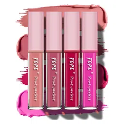 FOPE Set Of 4 Pout Perfect Smudge-Free Liquid Lipstick - 4 ml Each Shade - 02-03-10-12-picture-40