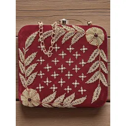 FOR THE BEAUTIFUL YOU Embroidered Box Clutch-picture-38