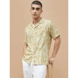 Forca By Lifestyle Beige Regular Fit Printed Shirt-picture-10